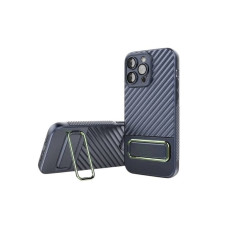 Протиударний силіконовий чохол з золотою підставкою на Samsung Redmi 10C INVISIBLE BRACKET CASE BLUE