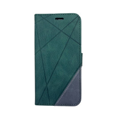 Чохол-Книжка Nubuk на Samsung Galaxy A35 зеленого кольору 