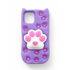 Чохол антистрес Squish Cat Paw Case на iPhone 12 Pro Max фіолетового кольору
