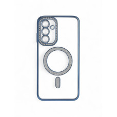 Чохол зі стразами на Redmi Note 13 Pro 4G Light wings Diamond Blue