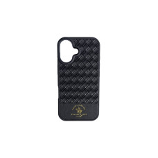 Шкіряний чохол Polo Santa Barbara чорного кольору на iPhone 16 Шкіряний чохол Polo Santa Barbara чорного кольору на iPhone 16