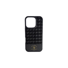 Шкіряний чохол Polo Santa Barbara чорного кольору на iPhone 16 Pro Max Шкіряний чохол Polo Santa Barbara чорного кольору на iPhone 16 Pro Max