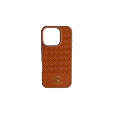 Шкіряний чохол Polo Santa Barbara коричневого кольору на iPhone 16 Pro Шкіряний чохол Polo Santa Barbara коричневого кольору на iPhone 16 Pro