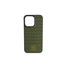 Шкіряний чохол Polo Santa Barbara зеленого кольору на iPhone 15 Pro Max Шкіряний чохол Polo Santa Barbara зеленого кольору на iPhone 15 Pro Max