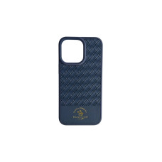 Шкіряний чохол Polo Santa Barbara синього кольору на iPhone 15 Pro Max Шкіряний чохол Polo Santa Barbara синього кольору на iPhone 15 Pro Max